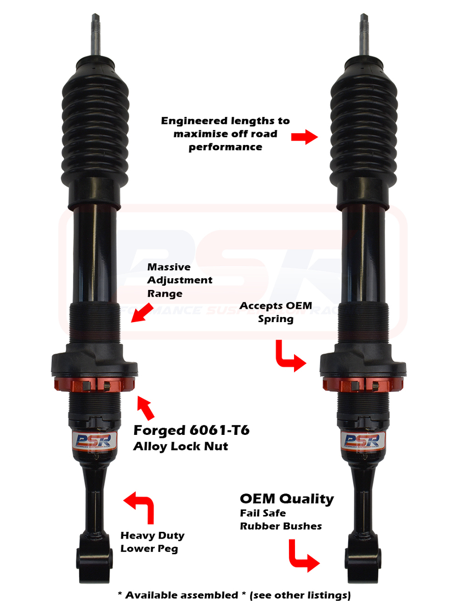 PSR TTG Toyota Front Adjustable Shock Absorber - PAIR - PSRSH-0701