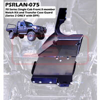 Toyota Landcruiser 70 Series Single Cab Front X-member Notch Kit and Transfer Case Guard Kit (Series 2 ONLY with DPF)