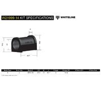 Whiteline Uinversal Sway Bar Mount - Bushing Kit 14mm
